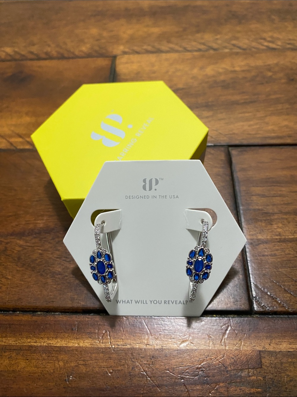 Bomb Party OG Originals Earrings - Lab Created Twilight Sapphire - Rhodium